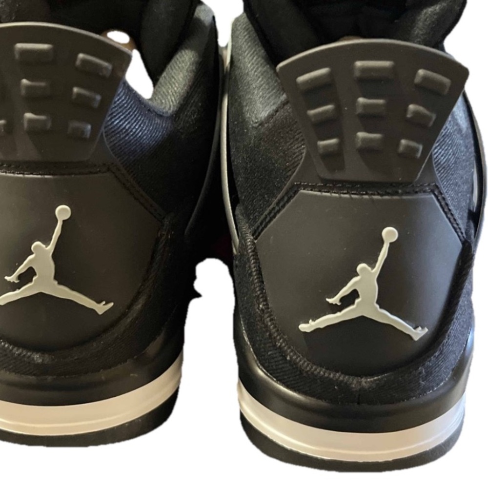 Nike Air Jordan 4 Black Canvas - Picture 5 of 6